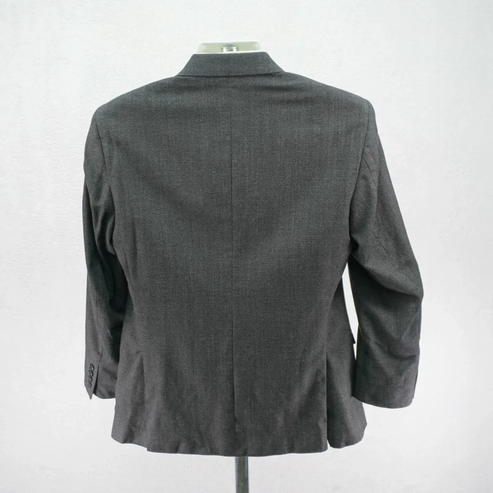 Joseph Jos A Bank Thick Textured Wool Cotton Gray Check Sport Coat 40S Tagged 42